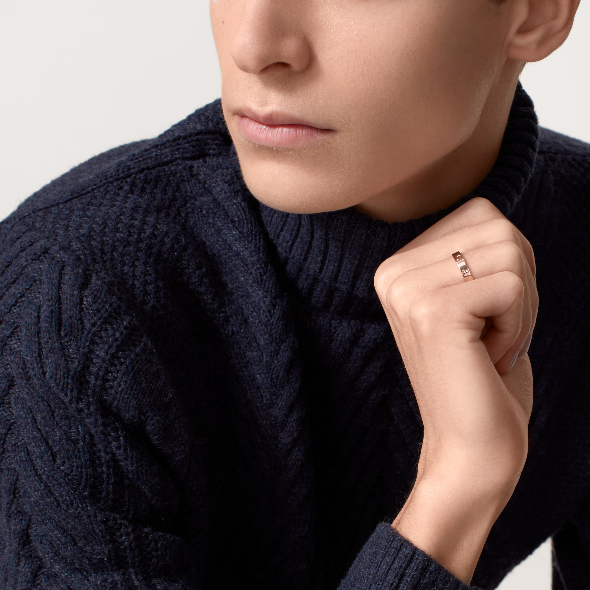 Carty Love Petite Lock Ring, Rose Gold, Small Model