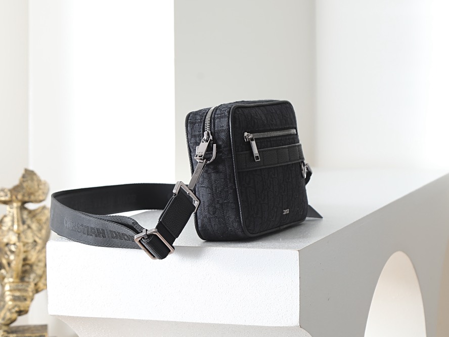 [TOP] Christian Dior Men's Safari Messenger Bag 22 x 15 x 6  cm - Black - 711 Luxury