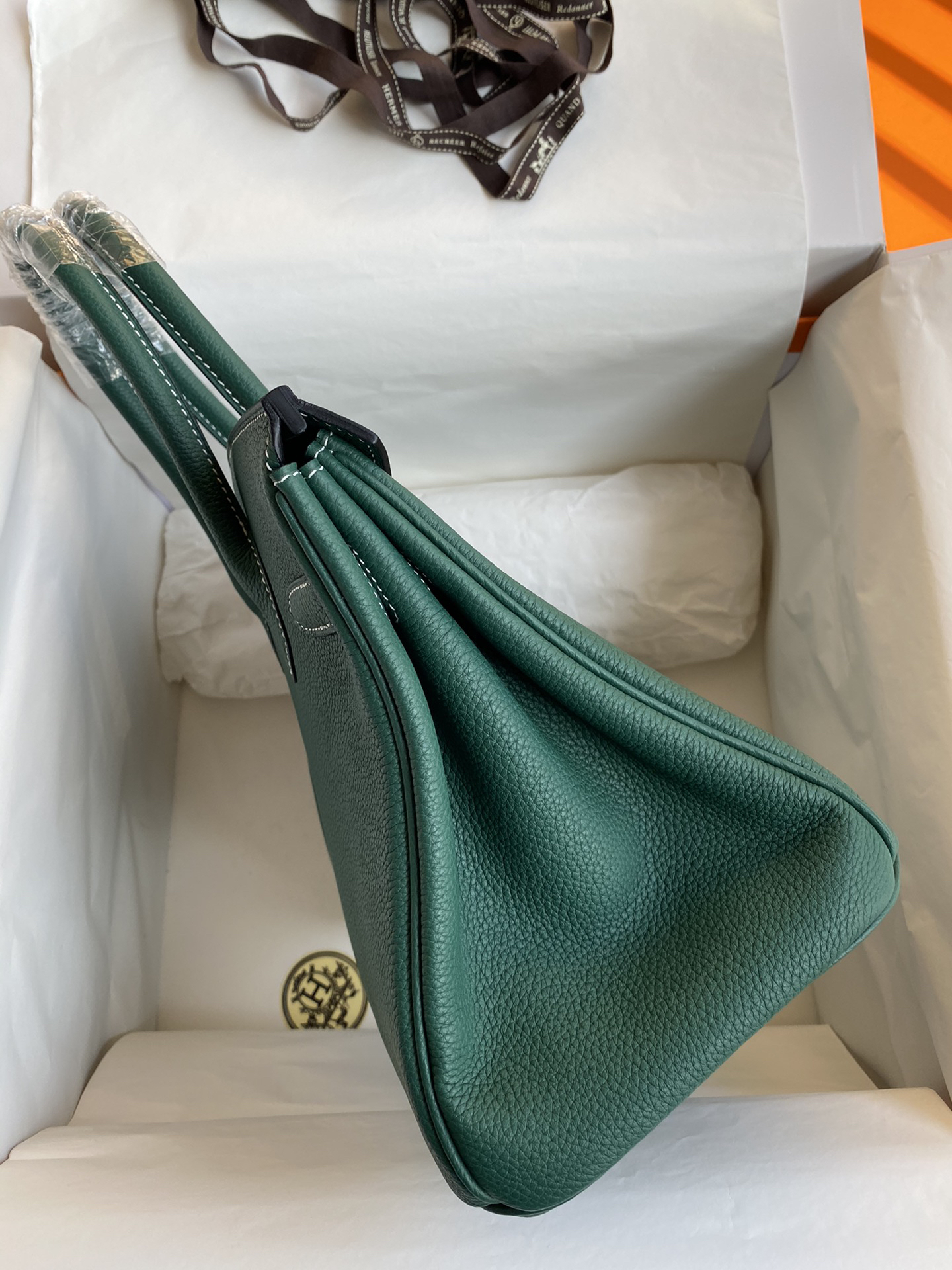 [TOP] HERMES Birkin Togo Leather 30cm - Malachite & GHW