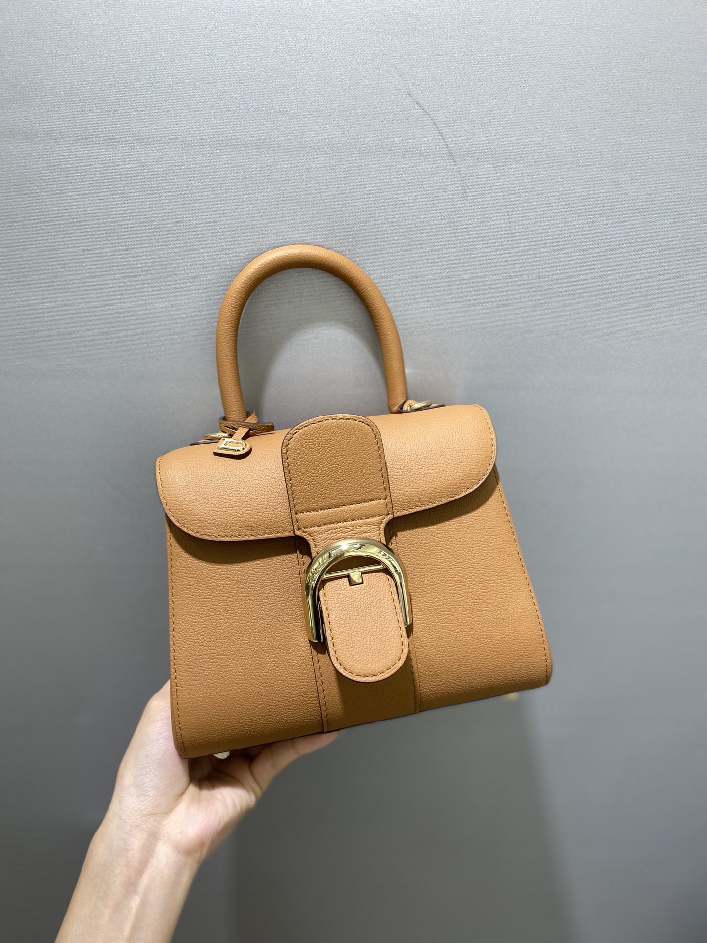 [TOP] Delvaux Brillant Bag Togo Leather 20*12*15.5cm - Brown - 711 Luxury