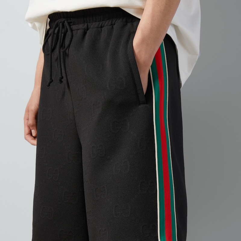 Gucci black Accessory Gucci GG Jacquard Jersey Bermuda Short Black #393512 View 2 | Nigo Office