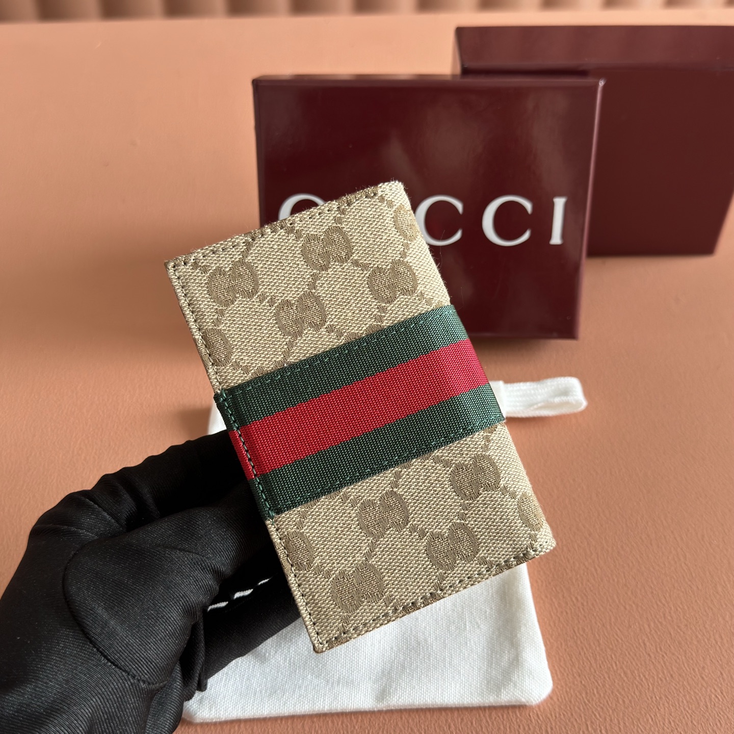 [TOP] GUCCI Card Bag 12 x 7.5 CM - Brown - 711 Luxury