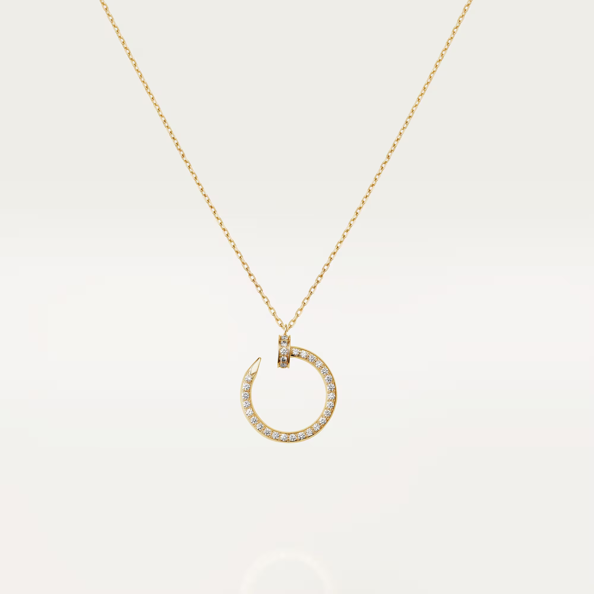 Carty Nails Solo Trace Necklace, Yellow Gold, 36 Moissanite