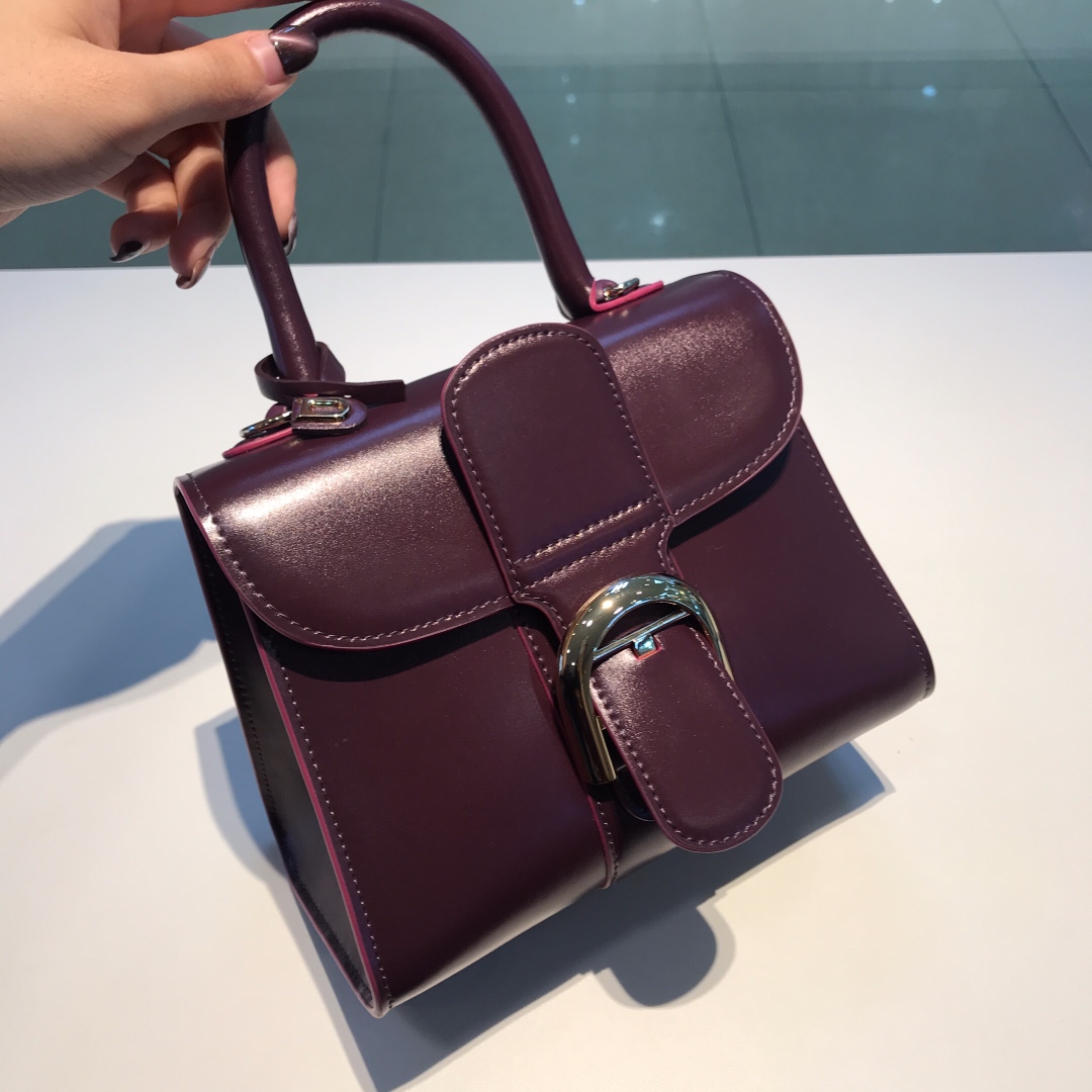 [TOP] Delvaux Brillant Bag Box Leather 20cm - Purple - 711 Luxury
