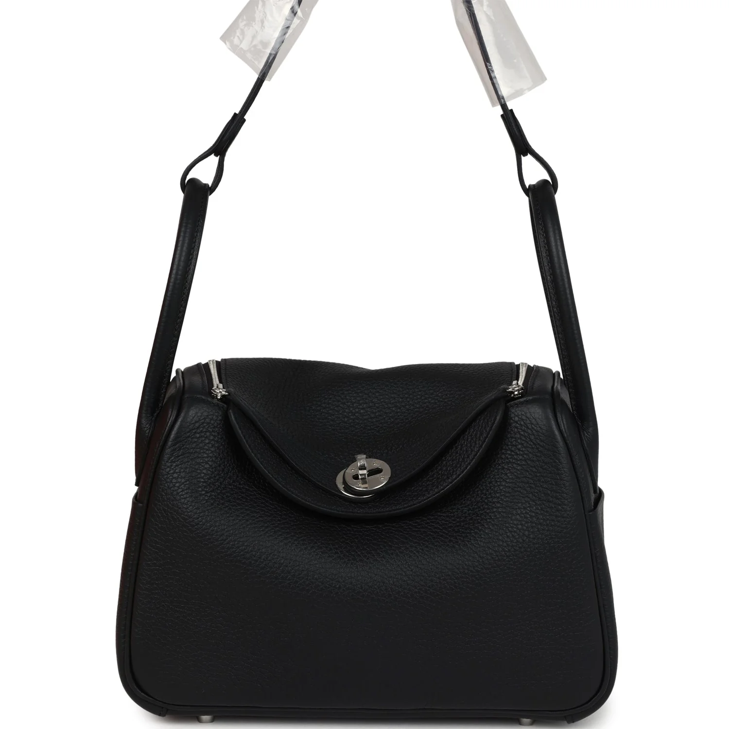 Hermes Lindy  Black Clemence Palladium Hardware