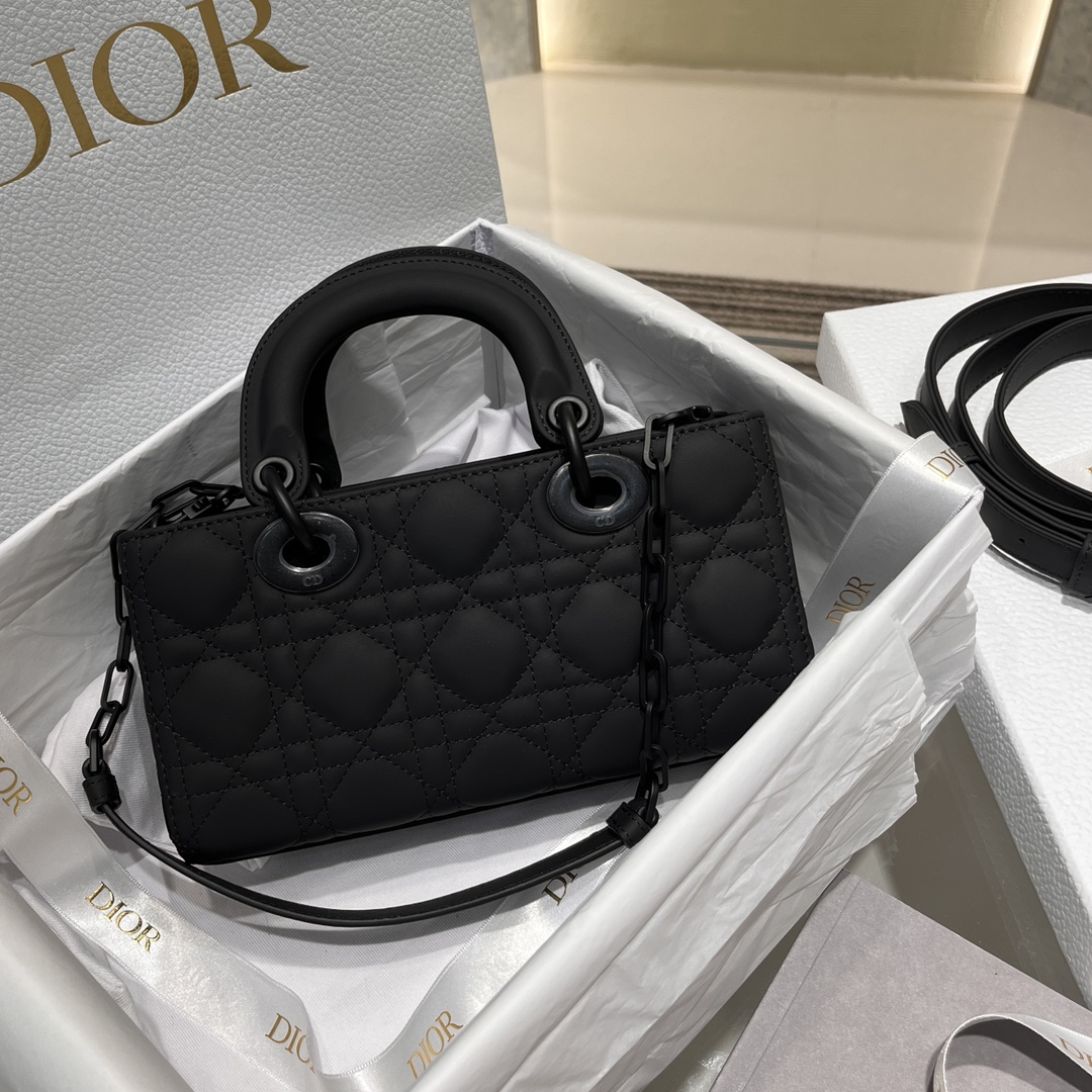 [TOP] Christian Dior Lady D-Joy Bag 22x12x6cm - Black - 711 Luxury