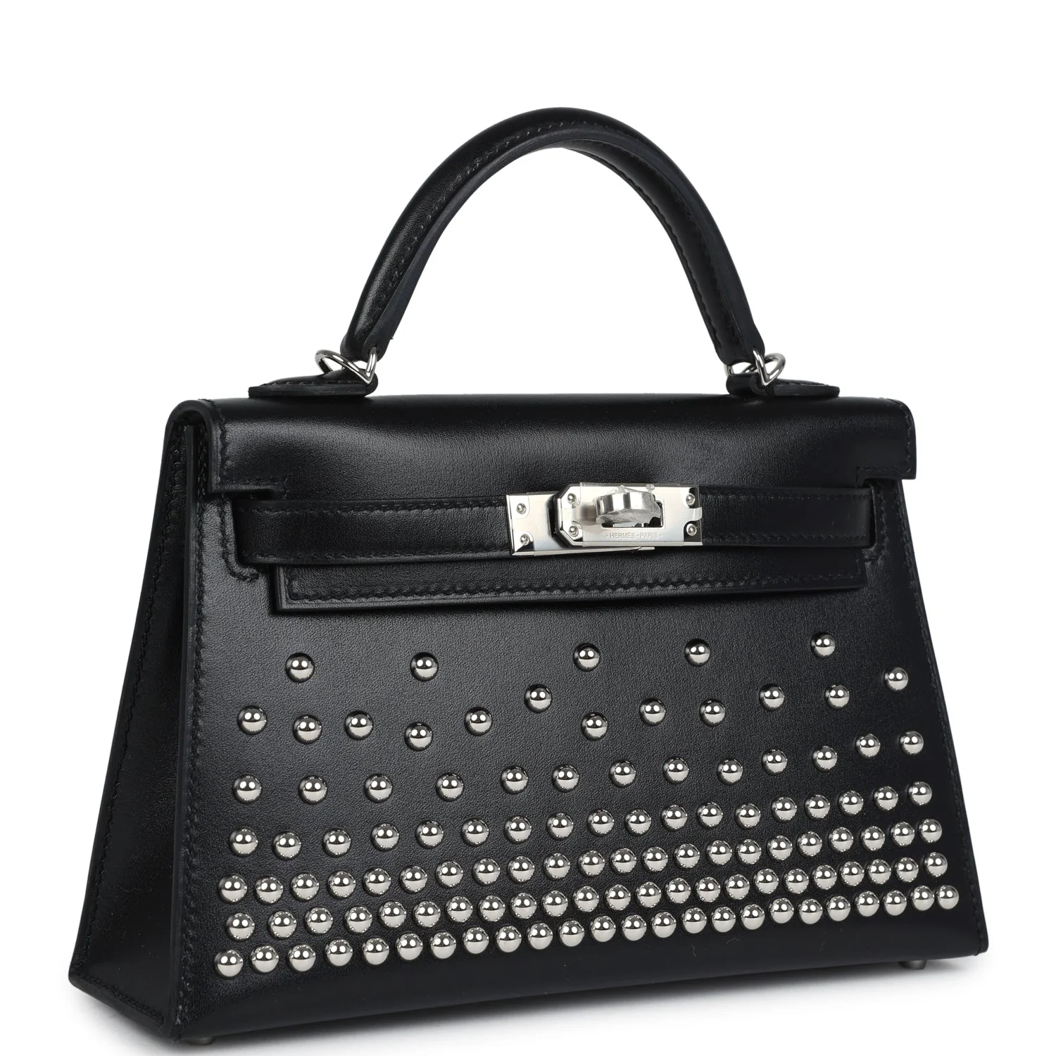 Hermes Kelly Sellier  Clout�� Black Box Palladium Hardware