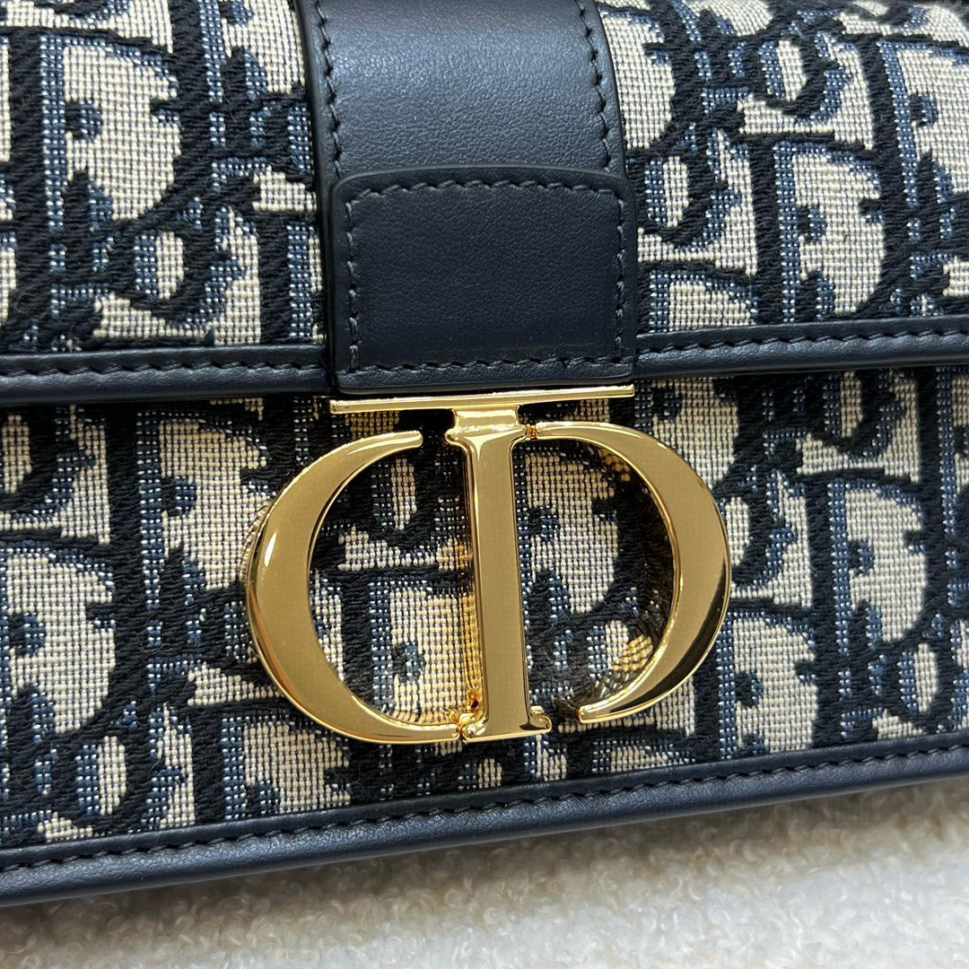 [TOP] Christian Dior Montaigne Bag Calfskin Mini 20*10*4cm - Navy Blue