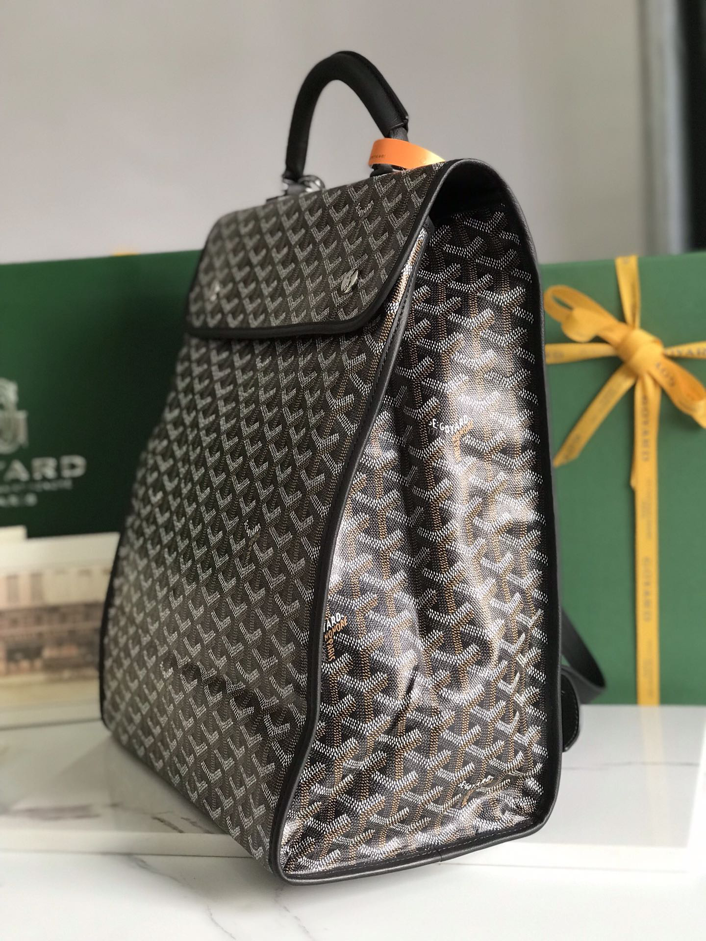 [TOP] Goyard Saint Léger Backpack 37x15x34cm - Black - 711 Luxury