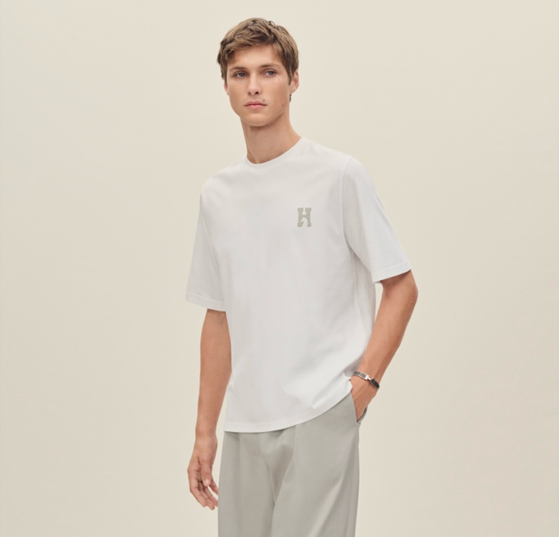 Hermès H Cheval T-shirt With Leather Detail #386184