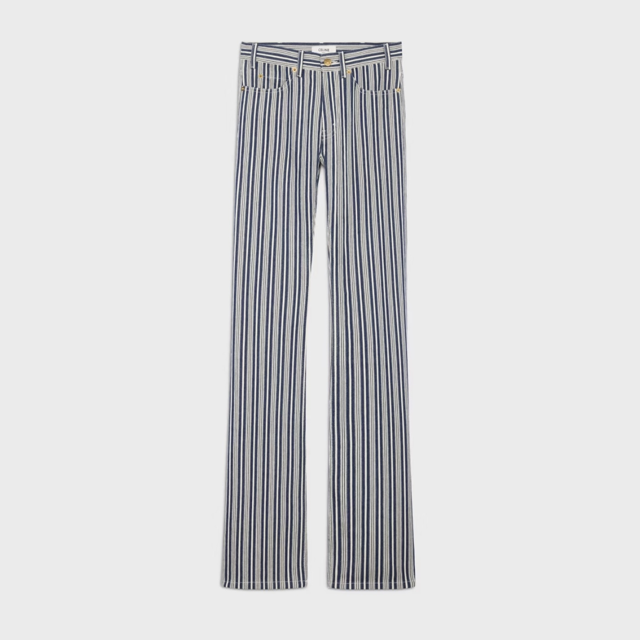 CELINE vertical striped jeans #378573