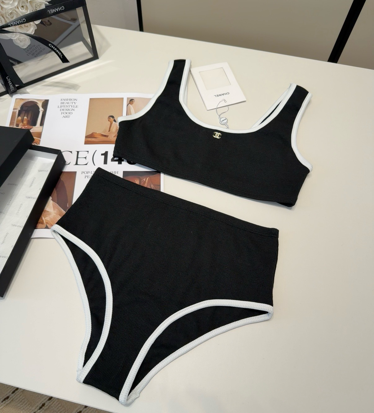 [TOP] CHANEL Swimsuit - Black - 711 Luxury