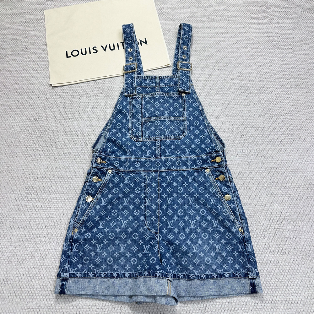 Louis Vuitton Clothing LOUIS VUITTON Top-quality version Denim Shorts With Suspenders #389861 | Nigo Office