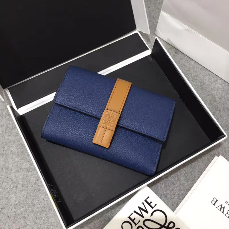 [TOP] LOEWE Wallet 12*8.5cm - Blue - 711 Luxury