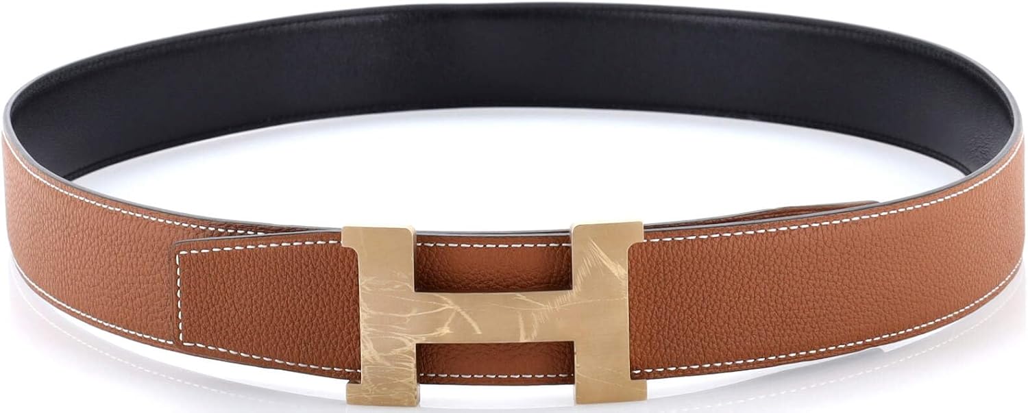 Hermès, Pre-Loved Constance Reversible Belt Leather Wide, Brown