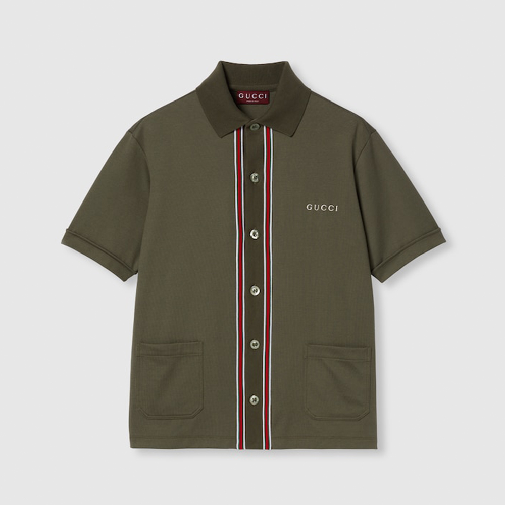 Gucci Clothing Gucci Cotton Piquet Polo Shirt With Embroidery View 2 | Nigo Office