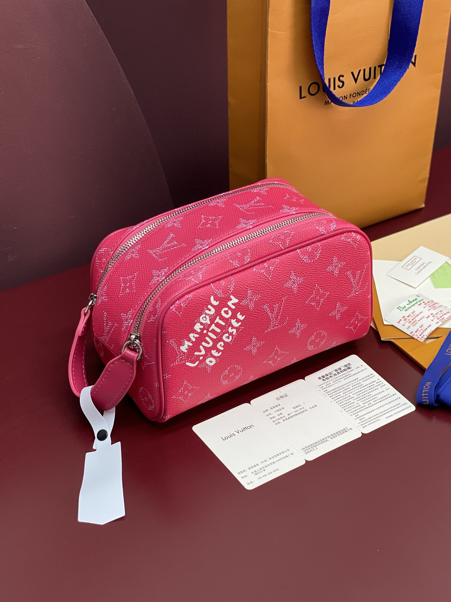 [TOP] Louis Vuitton LV Dopp Kit Monogram Bag 20x13x12cm - 7 Color