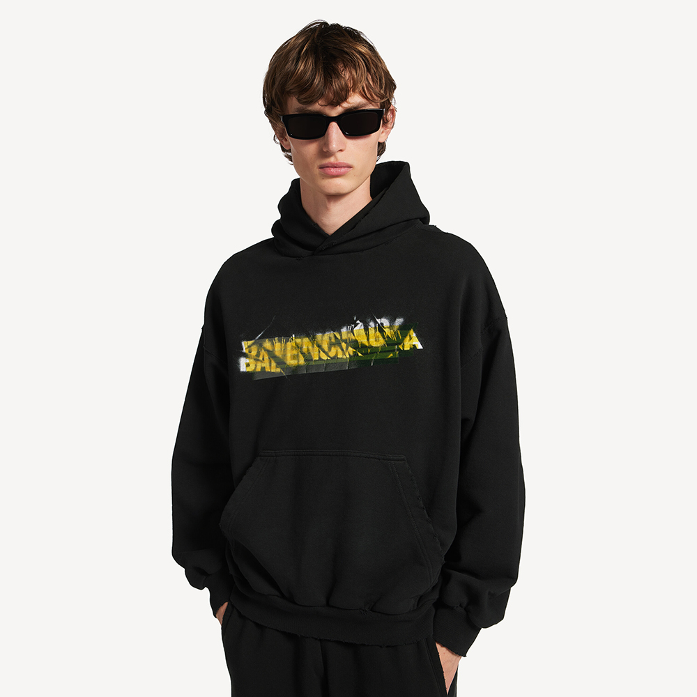 Balenciaga Clothing Balenciaga Messy Spray Medium Fit Hoodie #396447 View 2 | Nigo Office