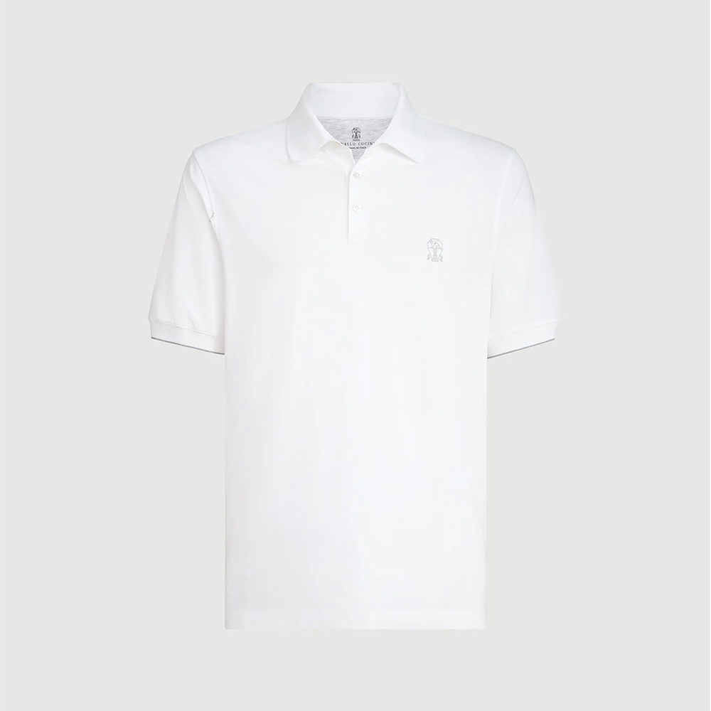 Brunello Cucinelli Cotton Piqué Polo Shirt With Logo #384928