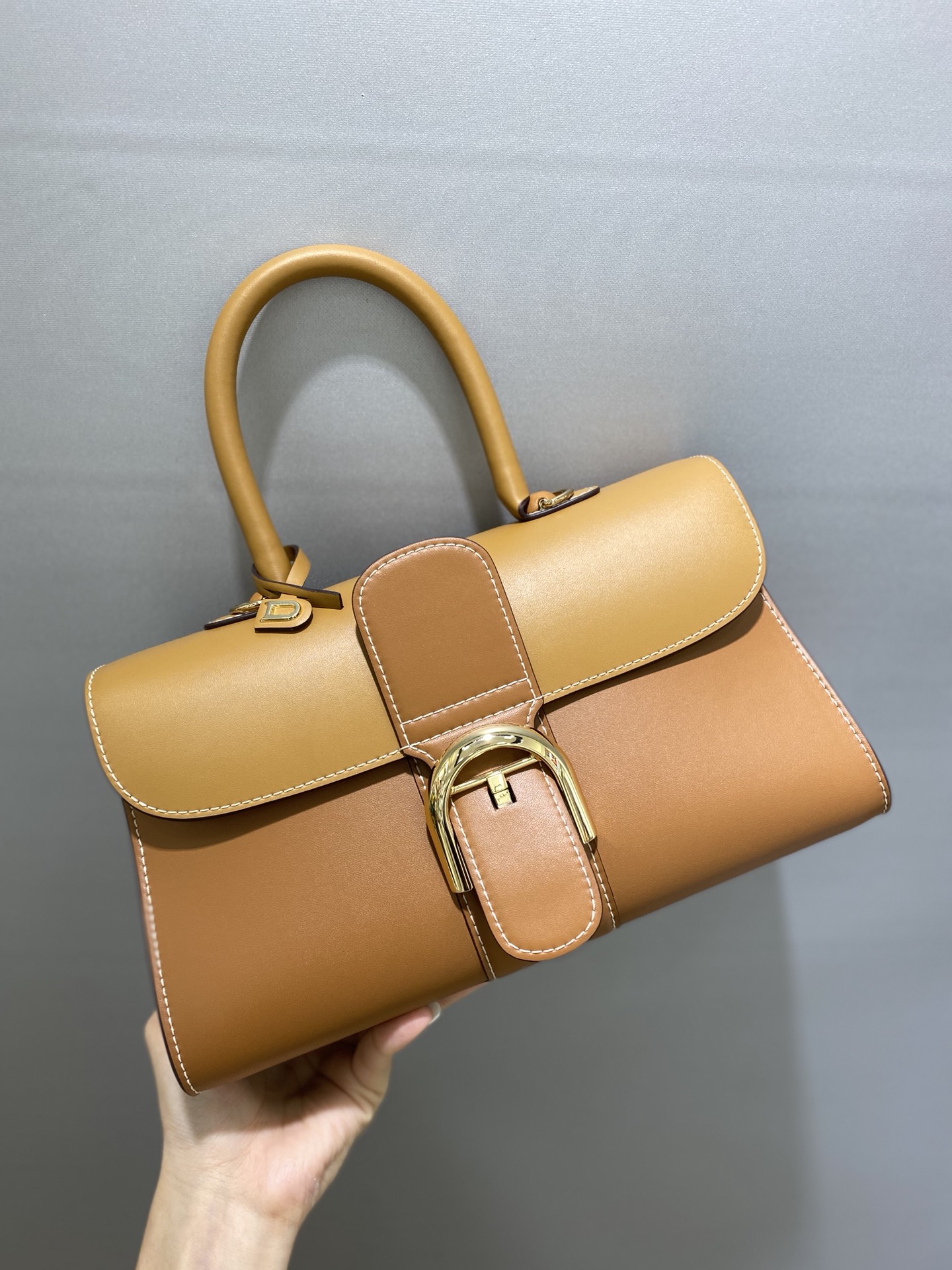 [TOP] Delvaux Brillant Bag Box Leather 28cm - Brown - 711 Luxury