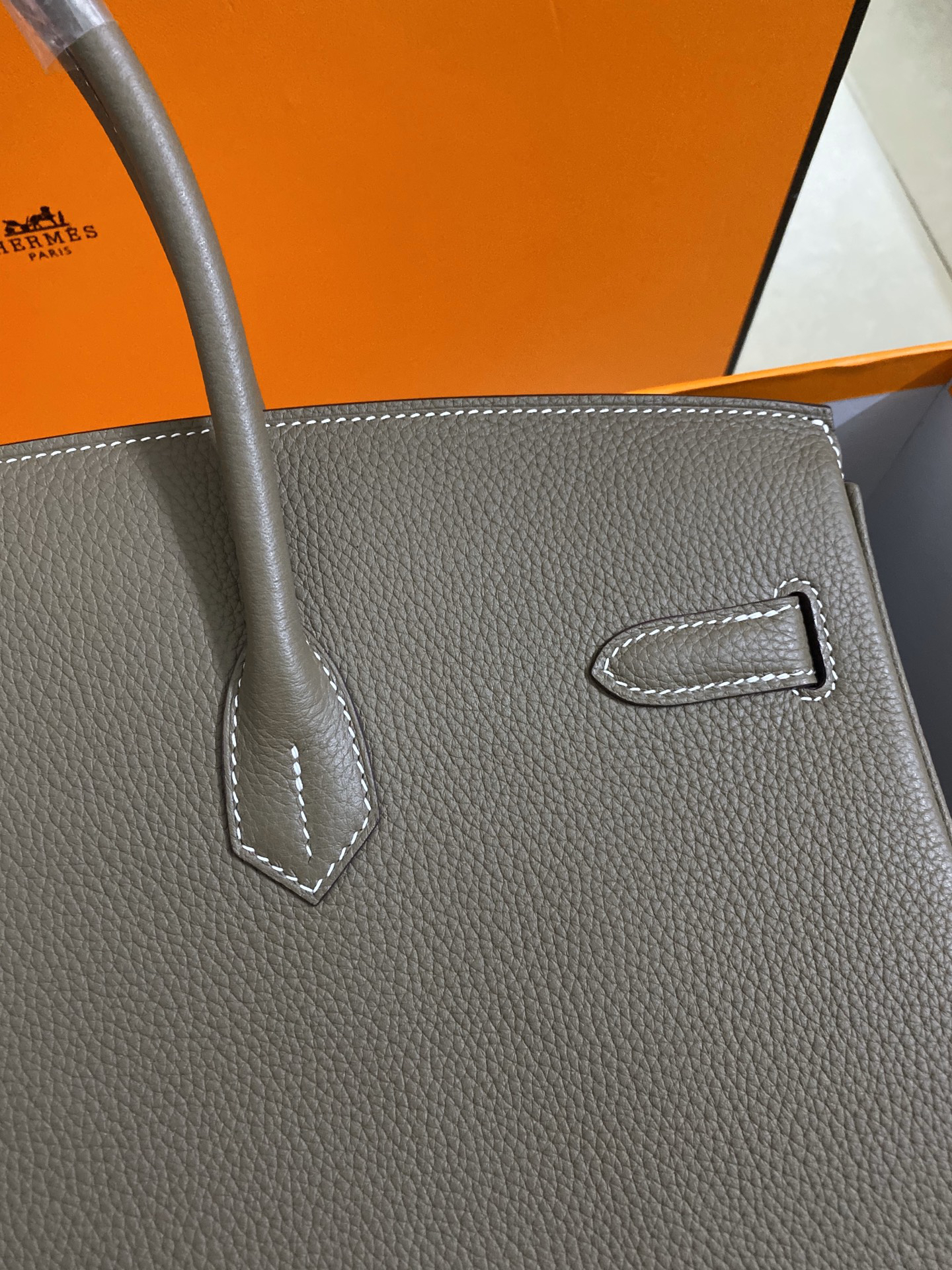 [TOP] HERMES Birkin Togo Leather 40cm - Etoupe & GHW
