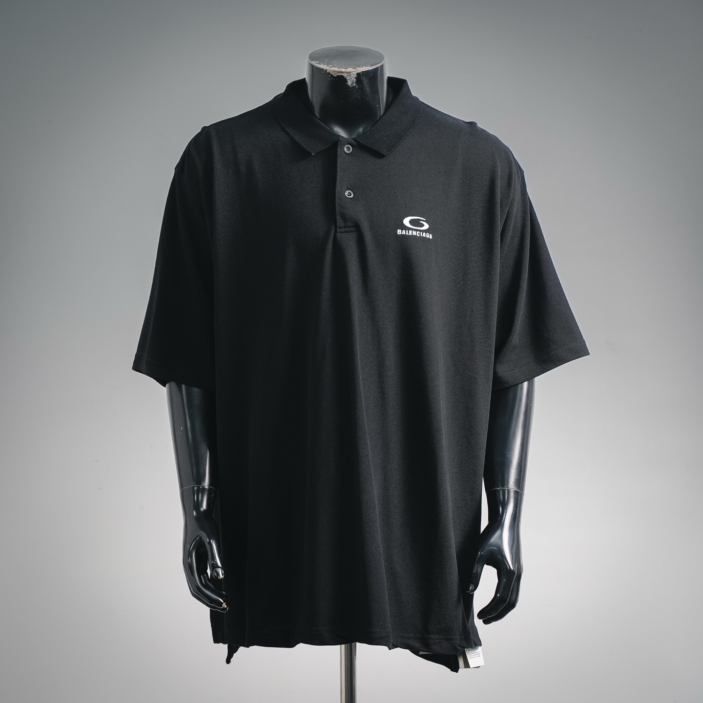 Balenciaga black Clothing Balenciaga Men's Laurel Classic Regular Polo in Black View 2 | Nigo Office