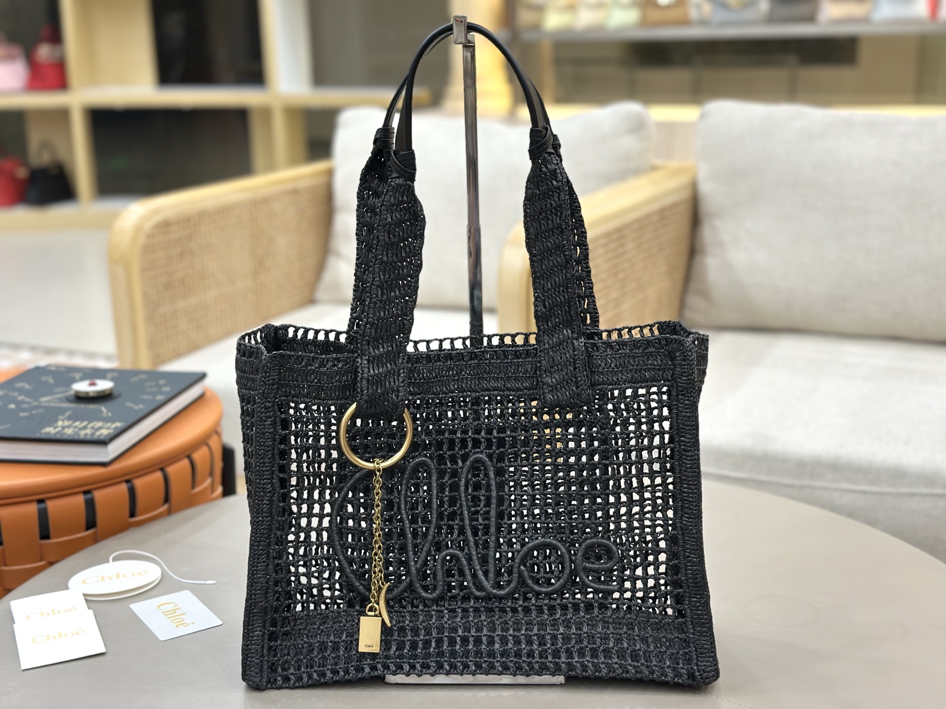 [TOP] Chloe Summer Banana Bag 37*26*13.5cm - Black - 711 Luxury