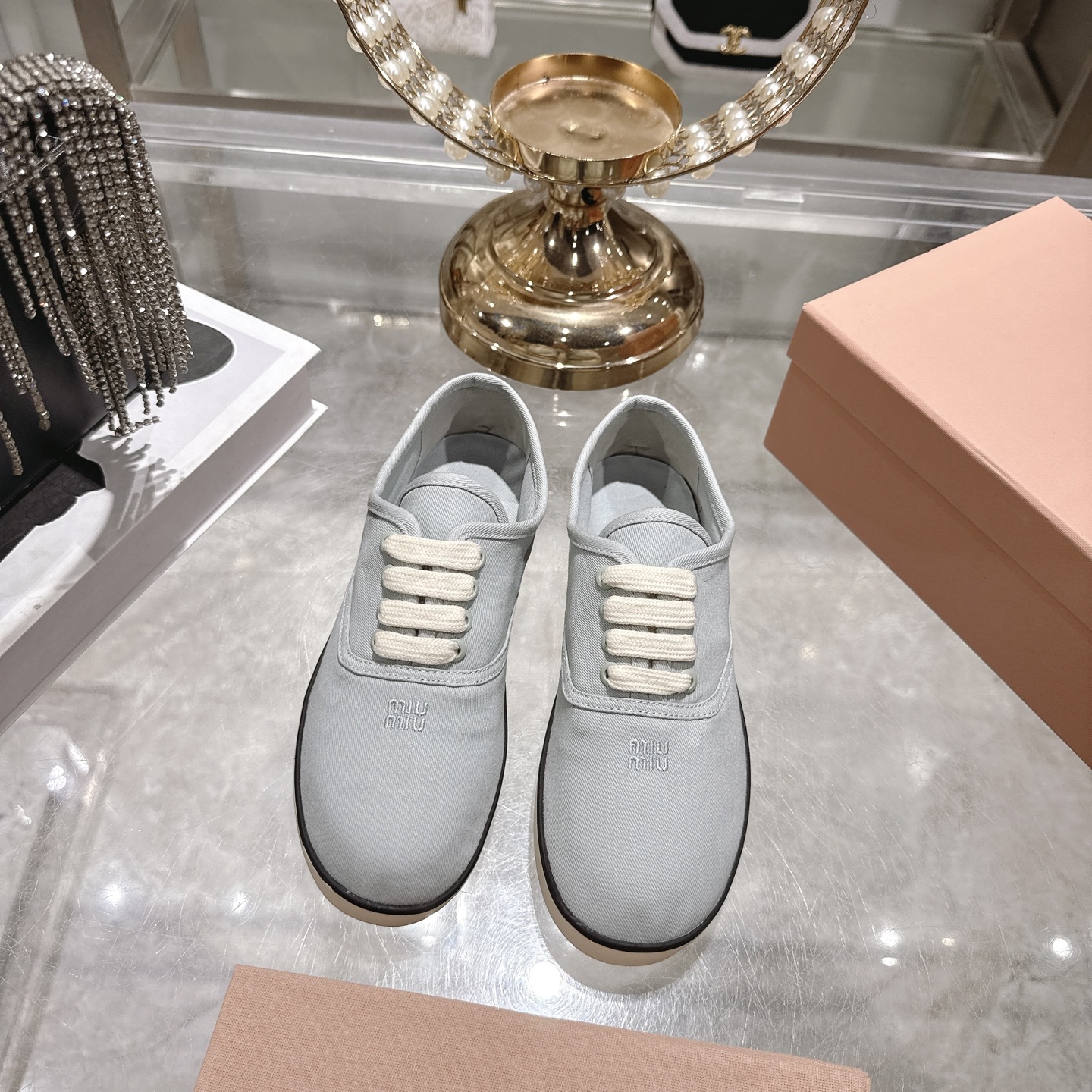 [TOP] Miu Miu Casual Shoes - Blue - 711 Luxury