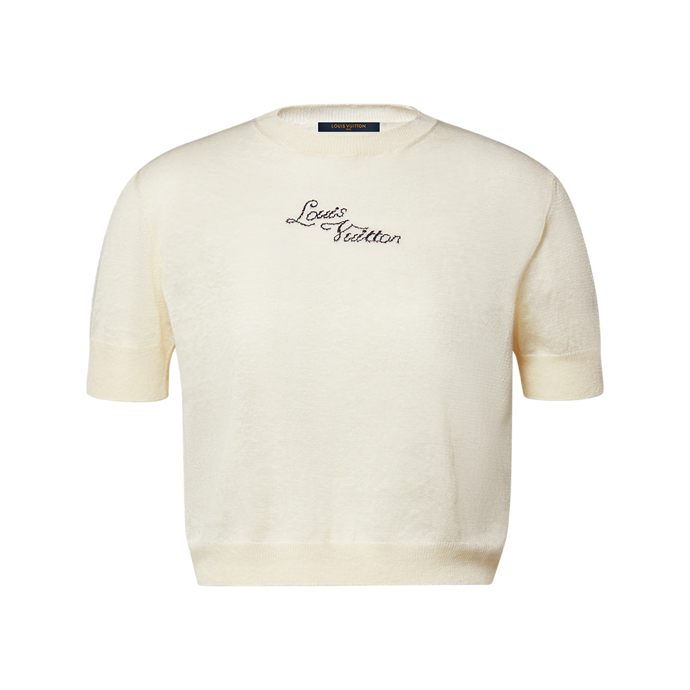 Louis Vuitton Clothing LOUIS VUITTON Signature Sheer Knit Top 1AKE0Y #390220 | Nigo Office