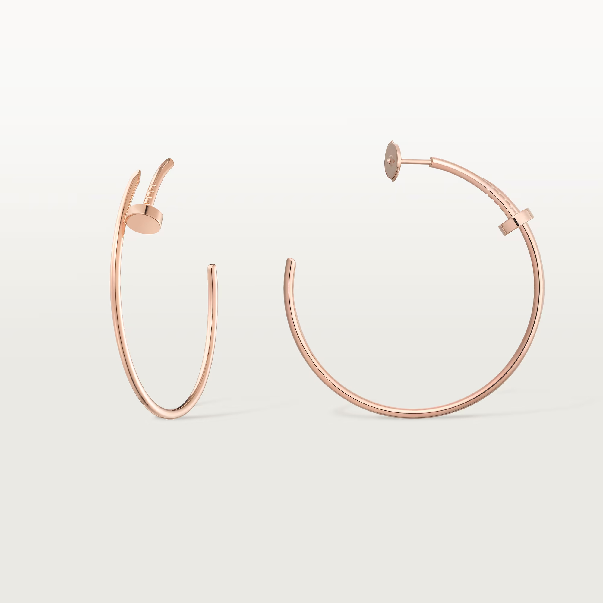 Carty Nails Solo Trace Earrings,Rose Gold