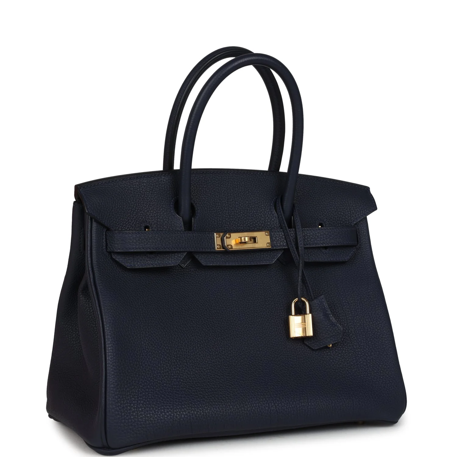 Hermes BirkinBleu Nuit Togo Gold Hardware