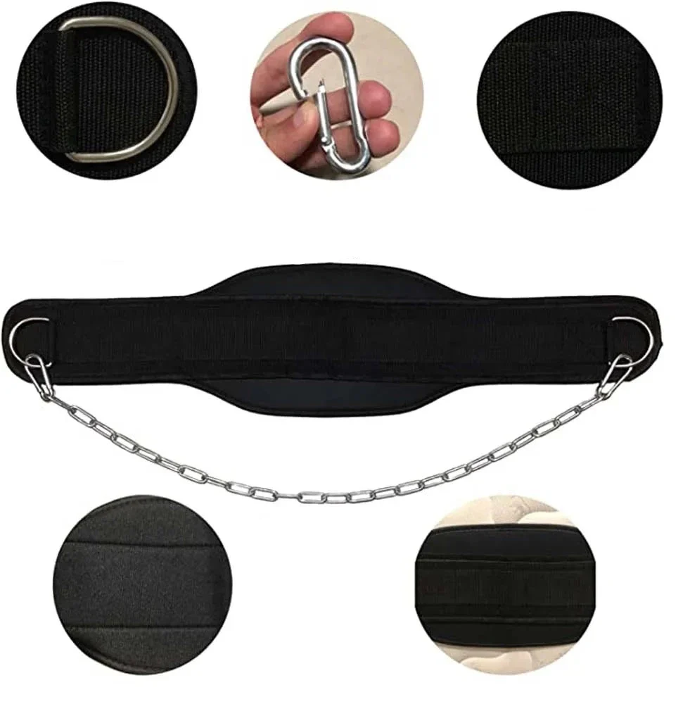 Heavy Duty Weight Lifting Belt with Chain