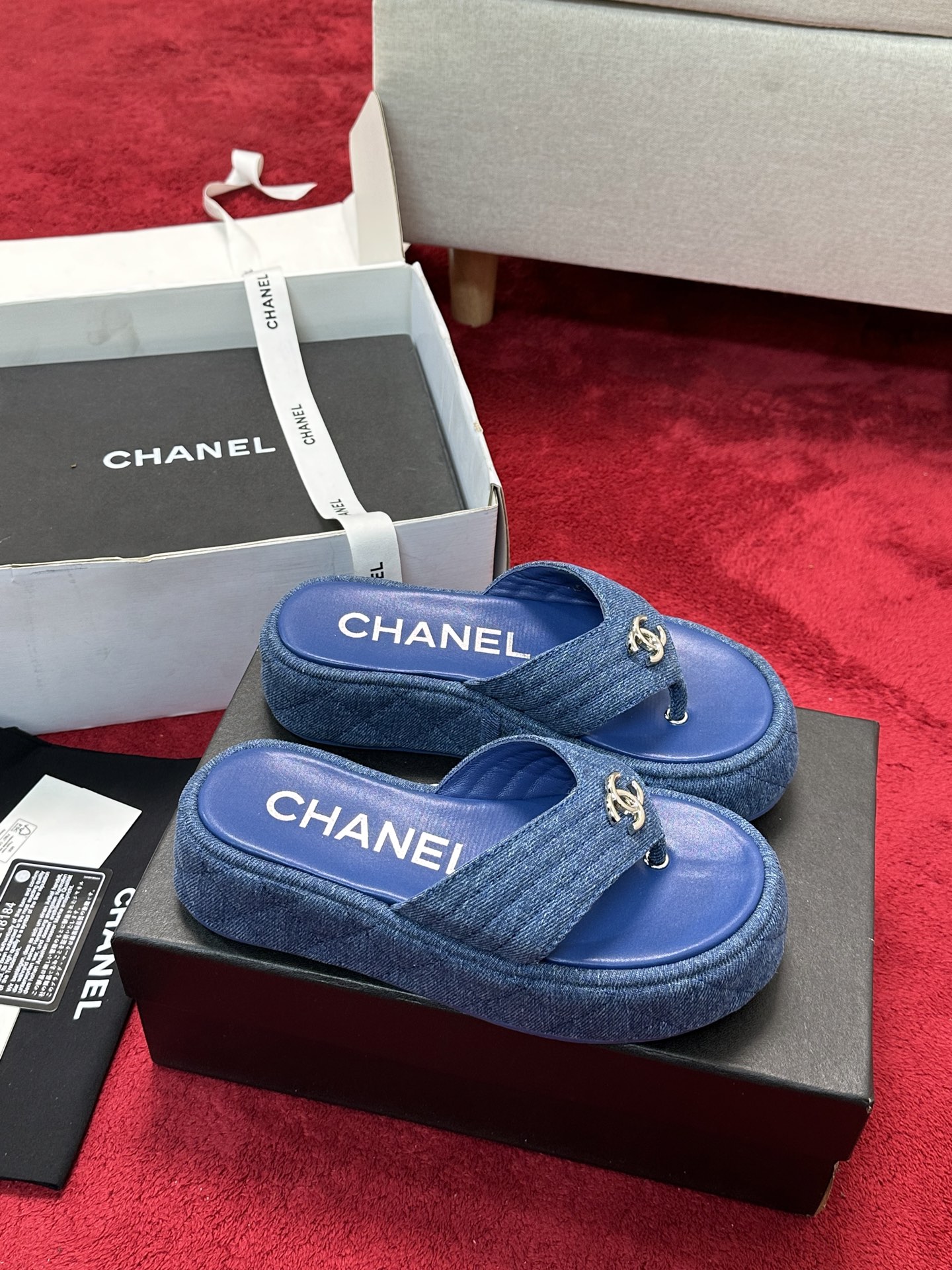 [TOP] CHANEL Sandals - Blue