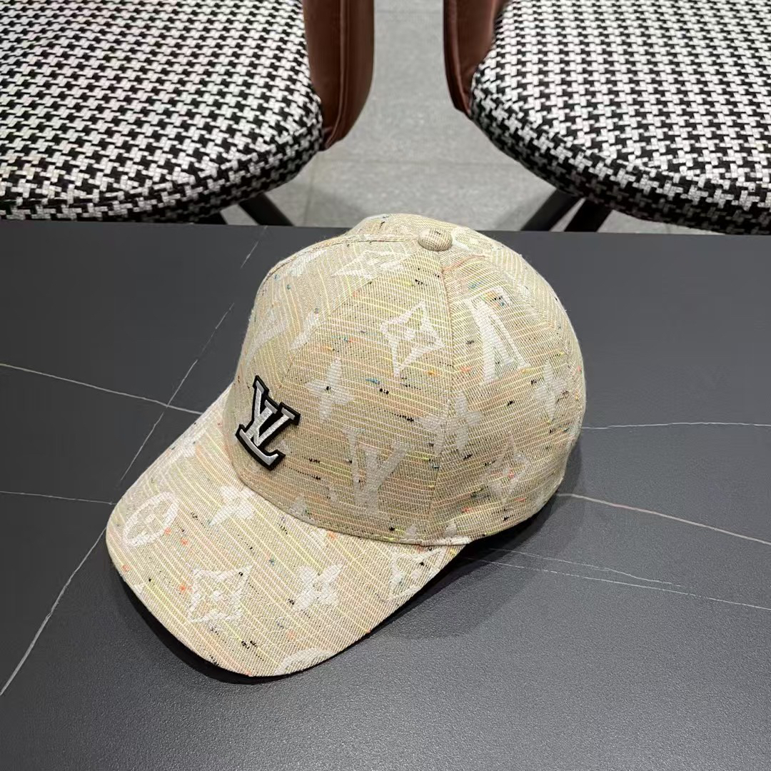 [TOP] Louis Vuitton LV Baseball Hat - Beige - 711 Luxury