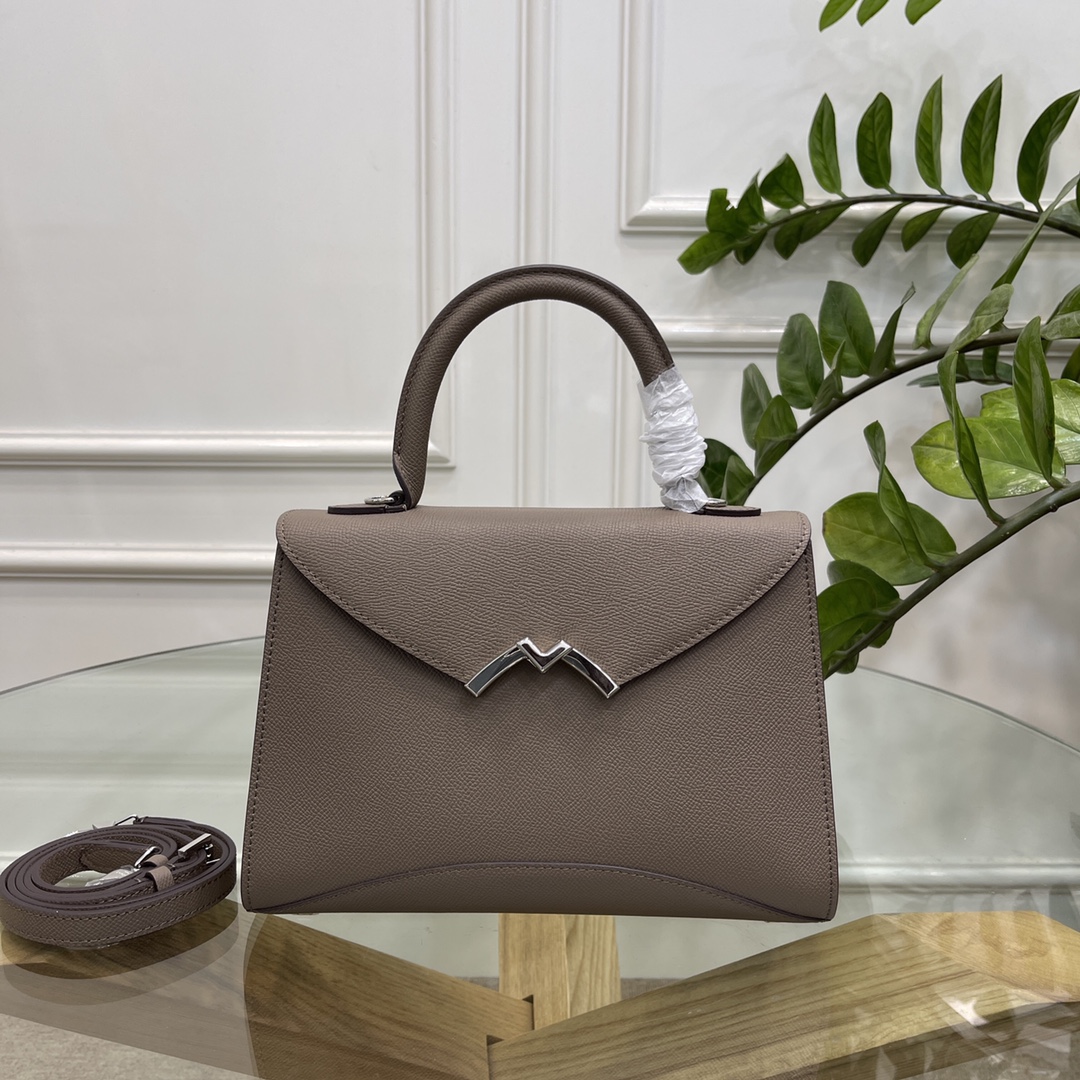 [TOP] MOYNAT Gabrielle Bag Cowhide 26x18x9cm - Dark Gray - 711 Luxury