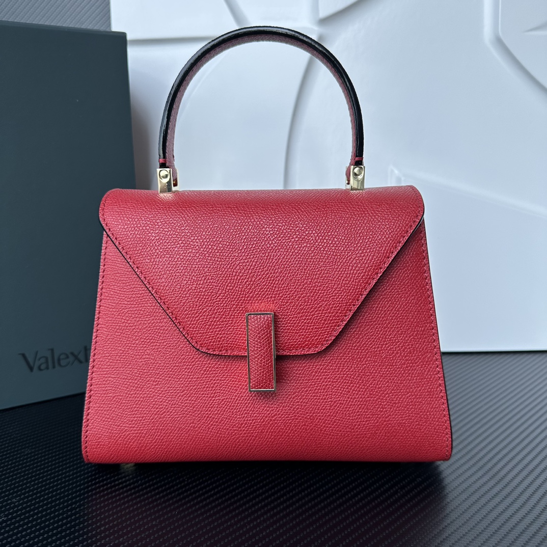 [TOP] VALEXTRA lside Bag 22x16.5x12cm - Red - 711 Luxury