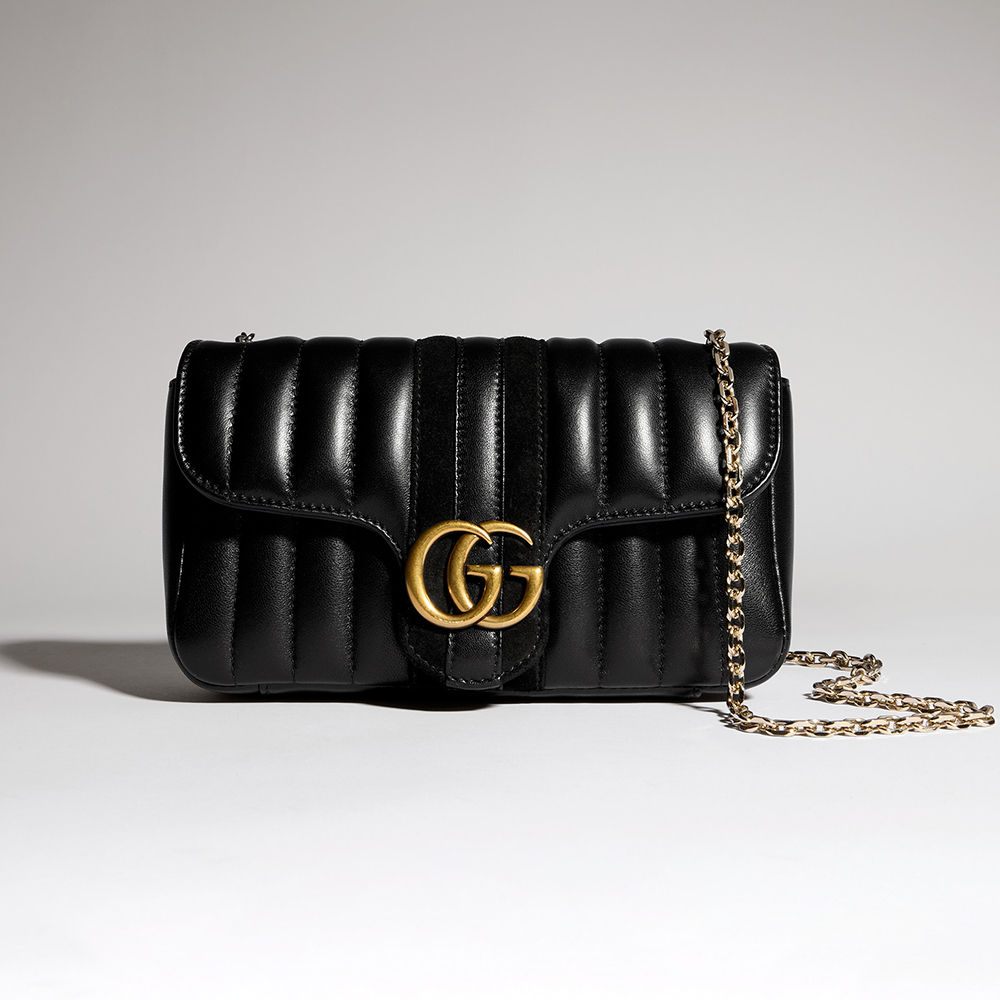 Gucci black Bag GUCCI Jetset GG Marmont Small Shoulder Bag in Black Leather #395205 View 2 | Nigo Office