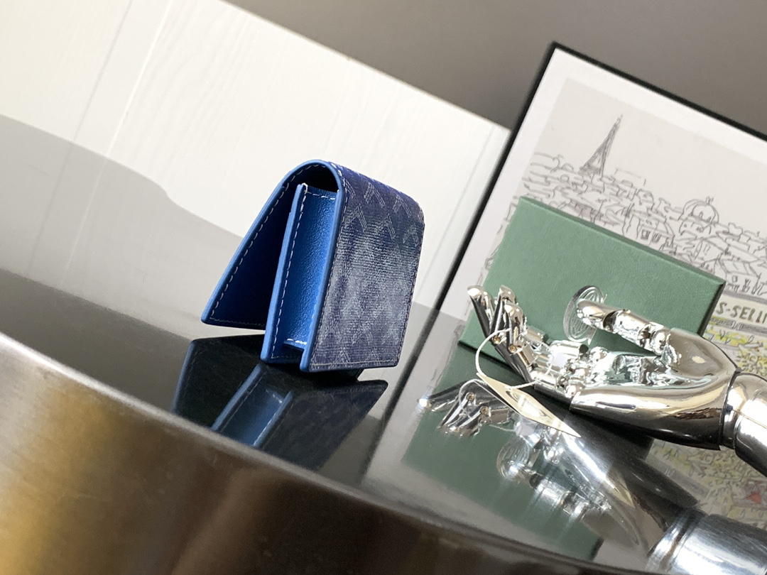[TOP] Goyard Malhesherbes Card Holder  7x1.5x10.2cm - Blue - 711 Luxury