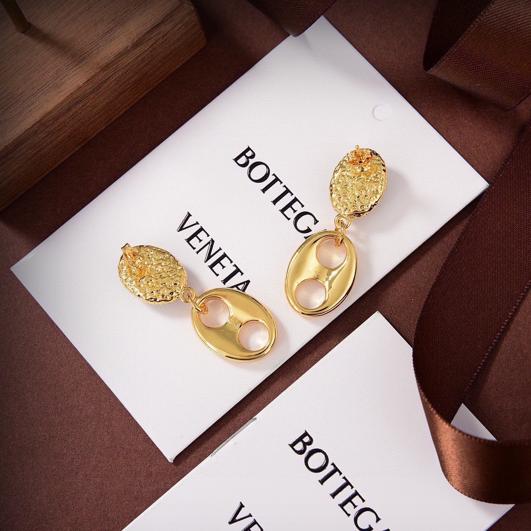 [TOP] Bottega Veneta BV Earring - Gold - 711 Luxury