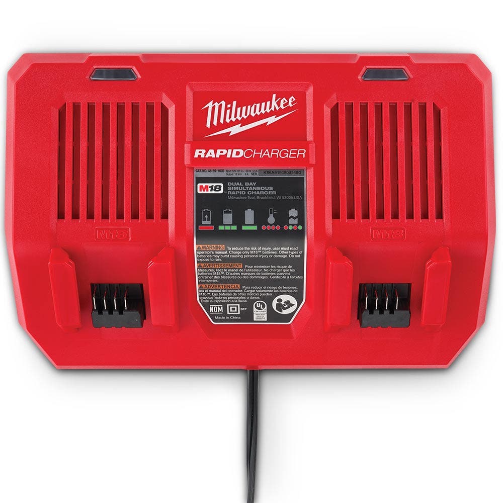 MILWAUKEE 18V Dual Bay Simultaneous Rapid Charger M18DFC