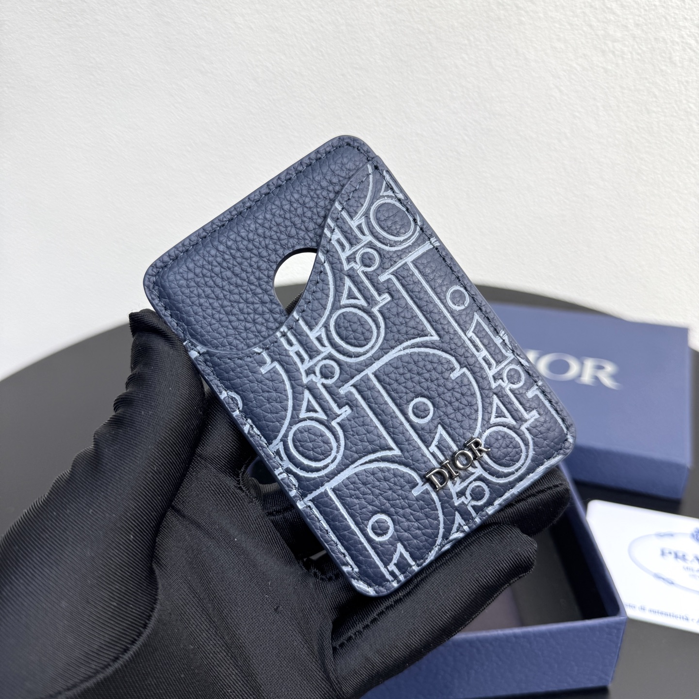 [TOP] Christian Dior Cowhide Card Holder 6.5 x 9.5cm - 2 Colors