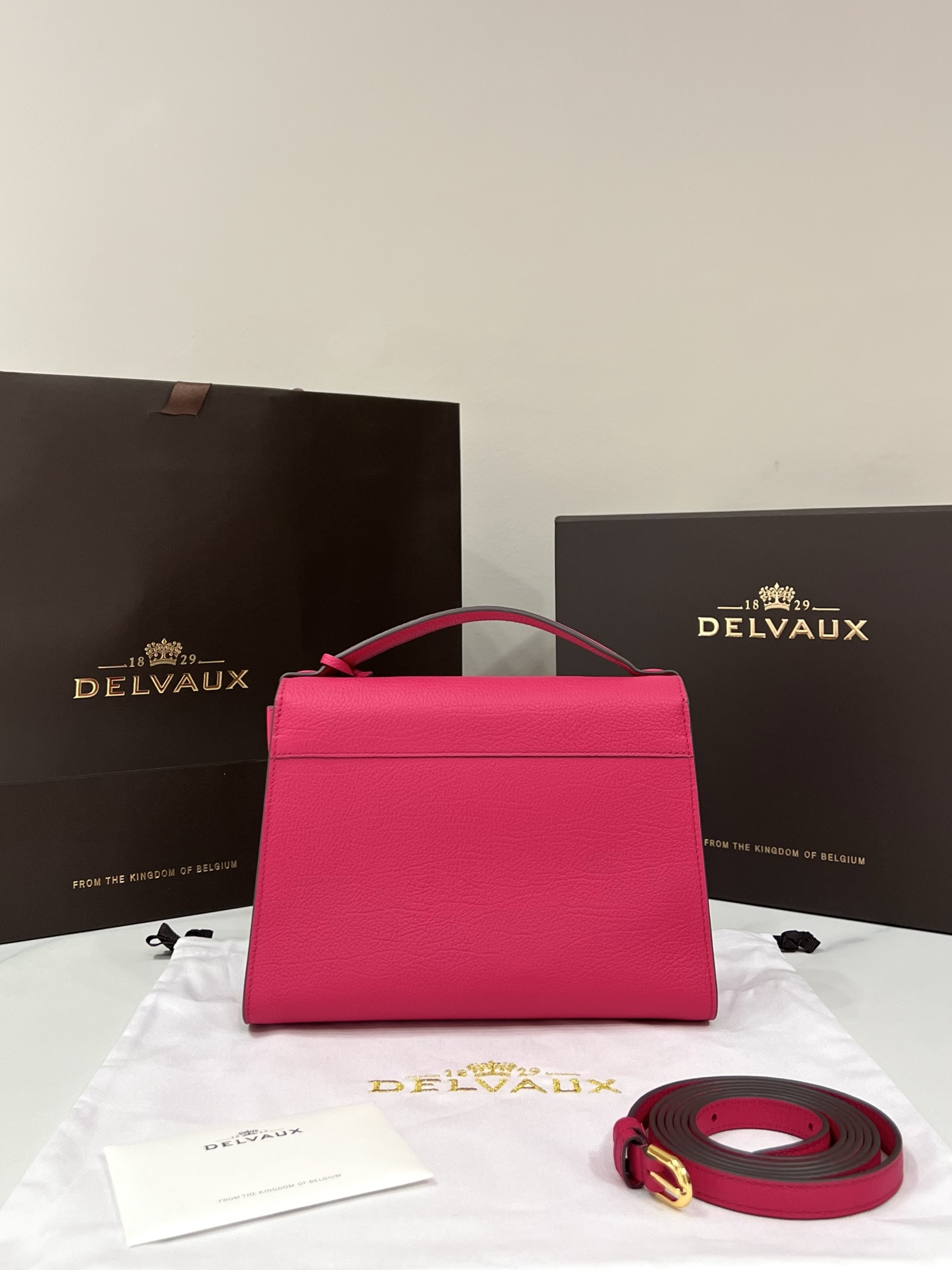 [TOP] Delvaux Tem Bag Cowhide 23x17x6cm - Pink - 711 Luxury