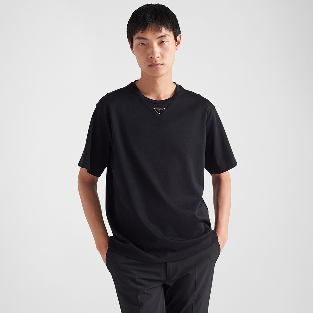 PRADA Black Cotton T-shirt #383567