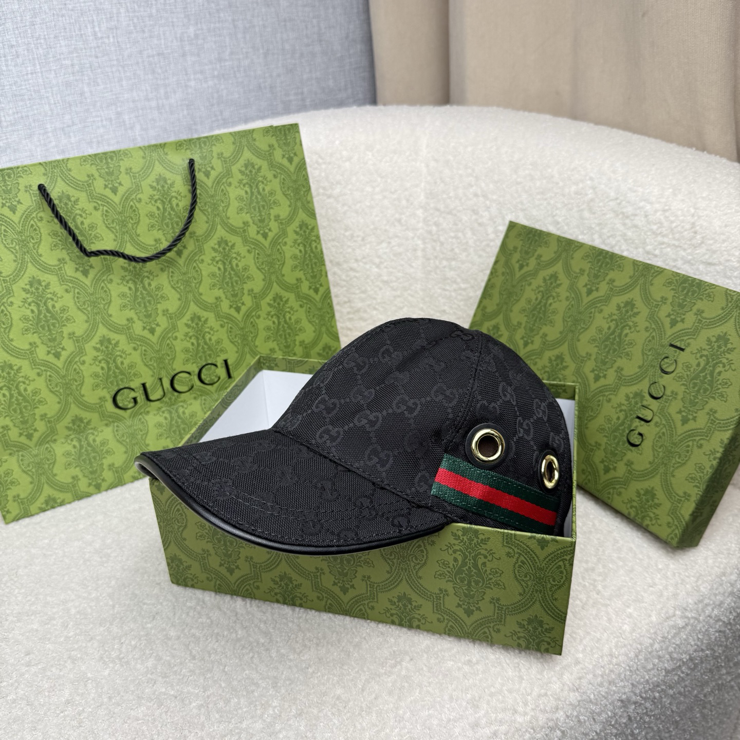 [TOP] GUCCI Baseball Hat - Black - 711 Luxury