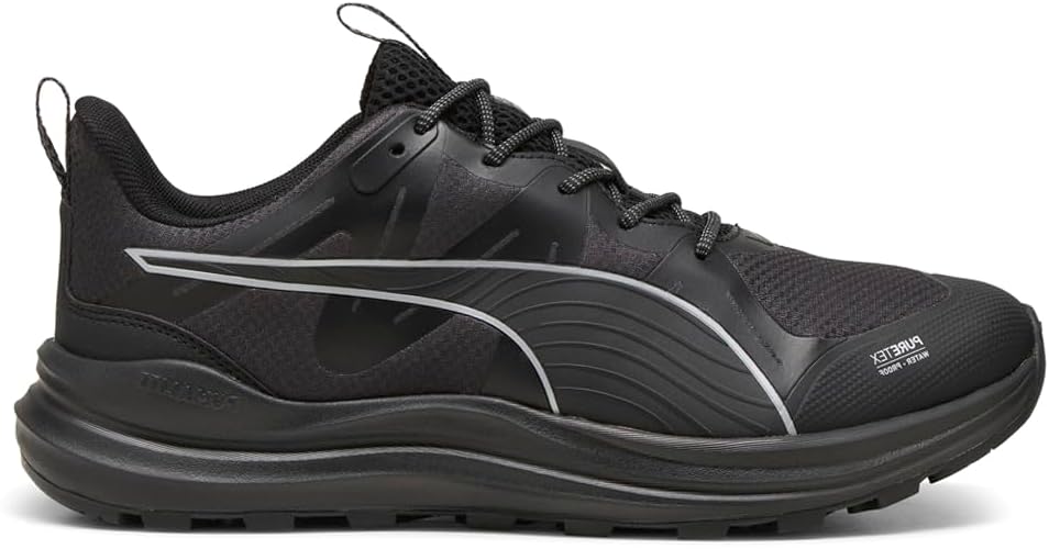 PUMA Mens Reflect Lite Trail PTX Running Sneakers Shoes - Black