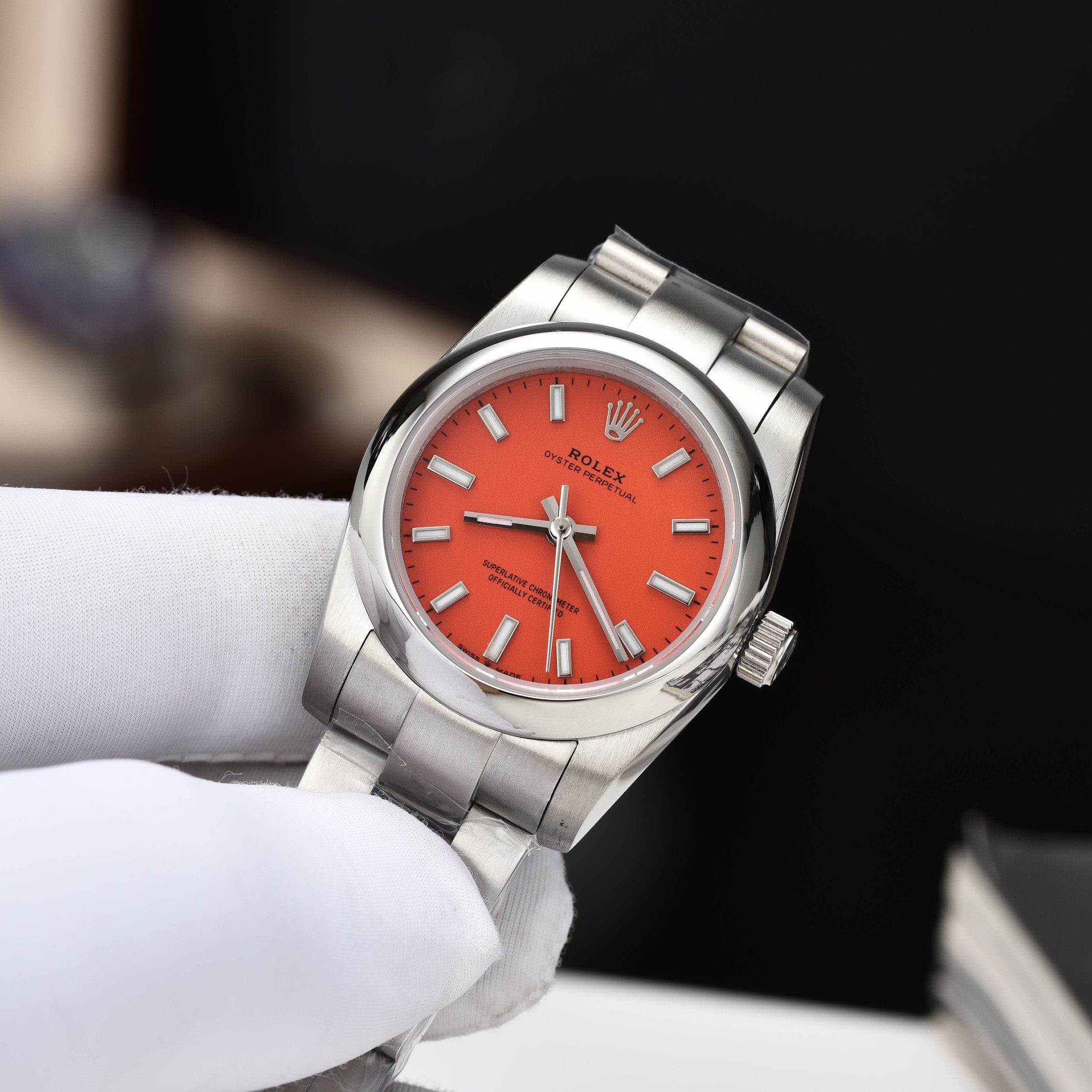[TOP] ROLEX  Watch 31mm - Red