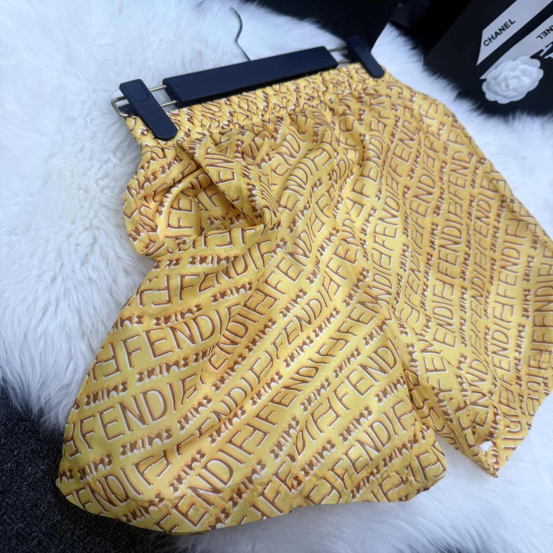 [TOP] FENDI Shirt + Shorts Suit - Yellow