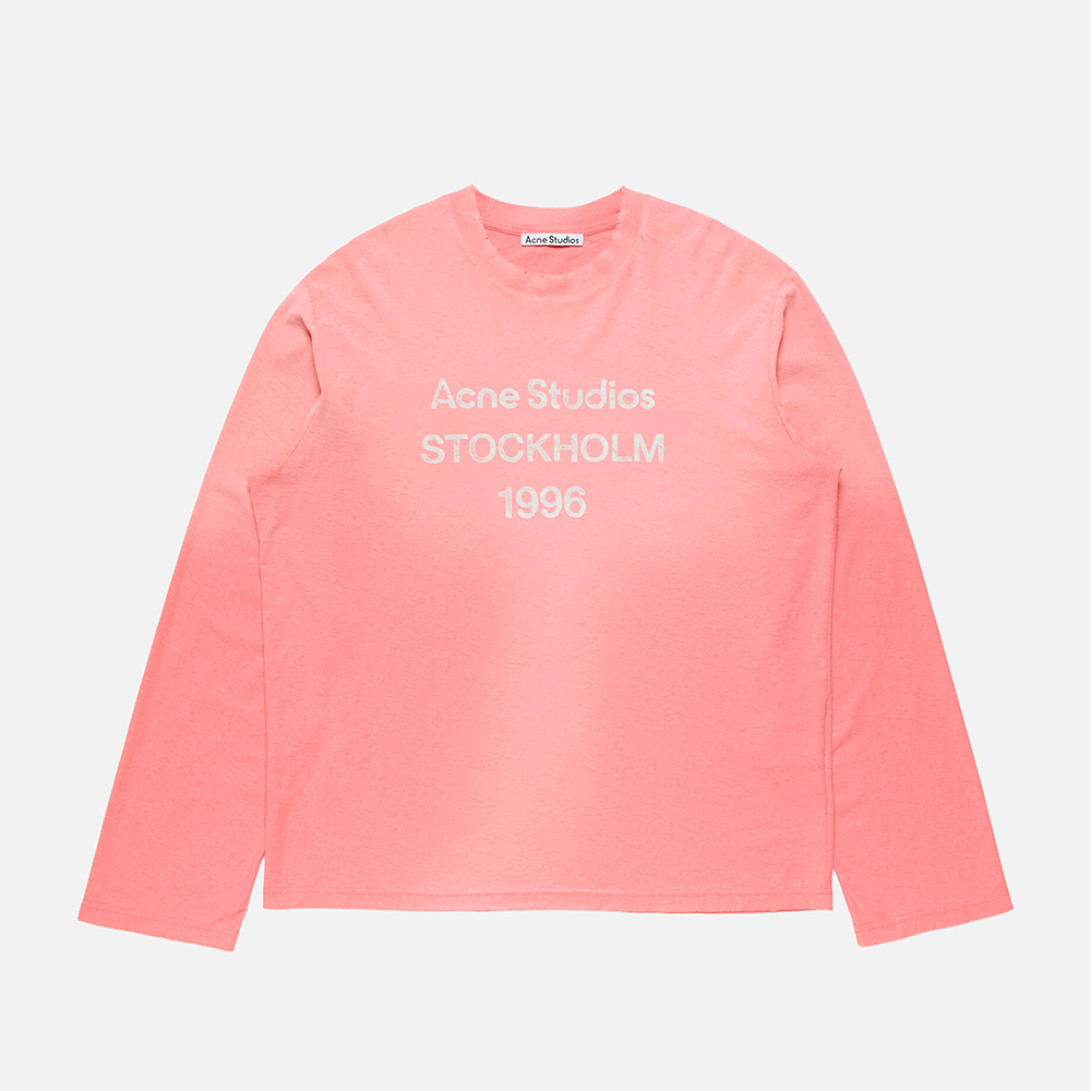 Acne Studios Sprayed 1996 Logo T-shirt Tango Pink #387842