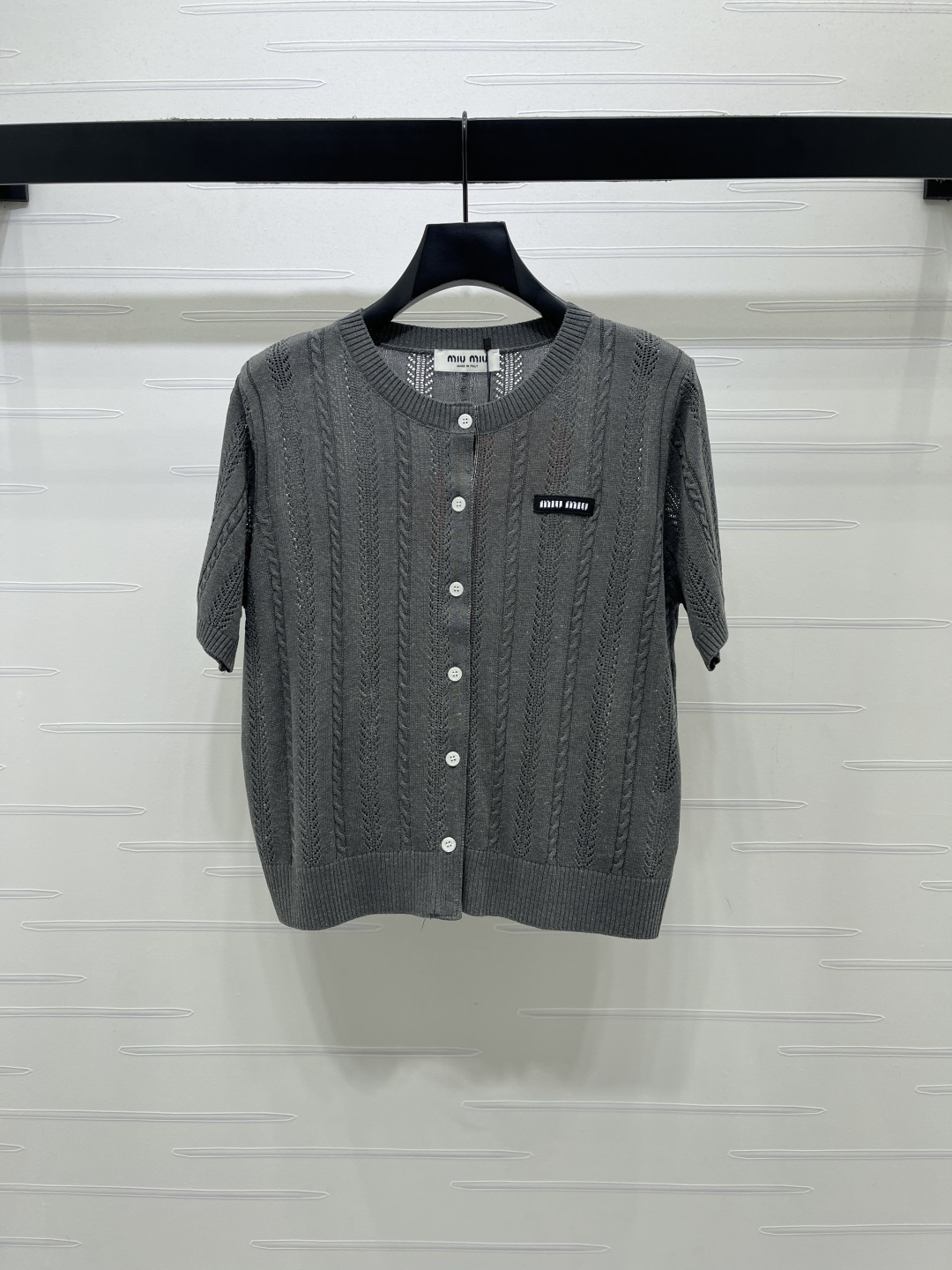 [TOP] Miu Miu Knit Top - Gray - 711 Luxury