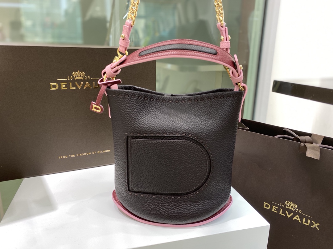 [TOP] Delvaux Bucket Bag Cowhide 20x10x20cm - Purple - 711 Luxury